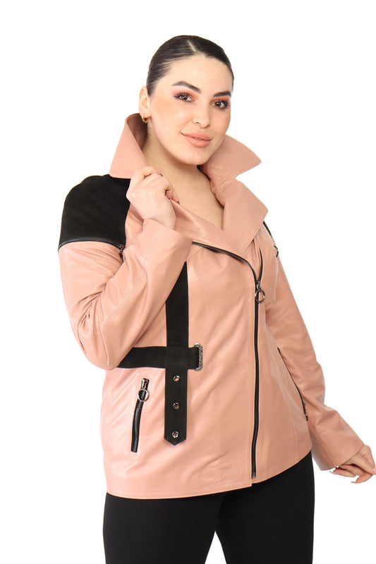 ZARYA Kadın Oversize Hakiki Deri Ceket