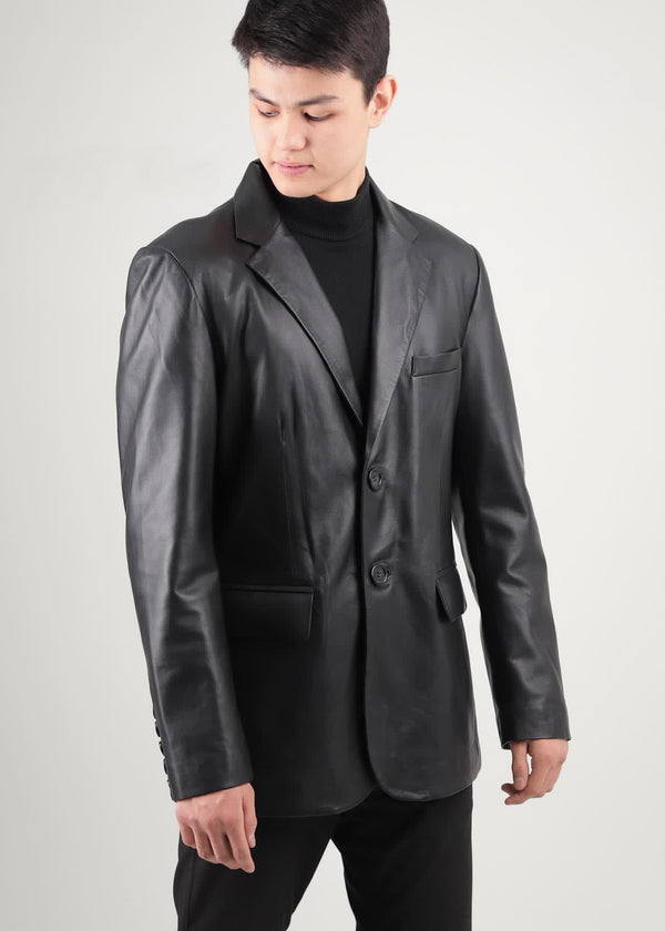 RICARDO Erkek Blazer Hakiki Deri Ceket