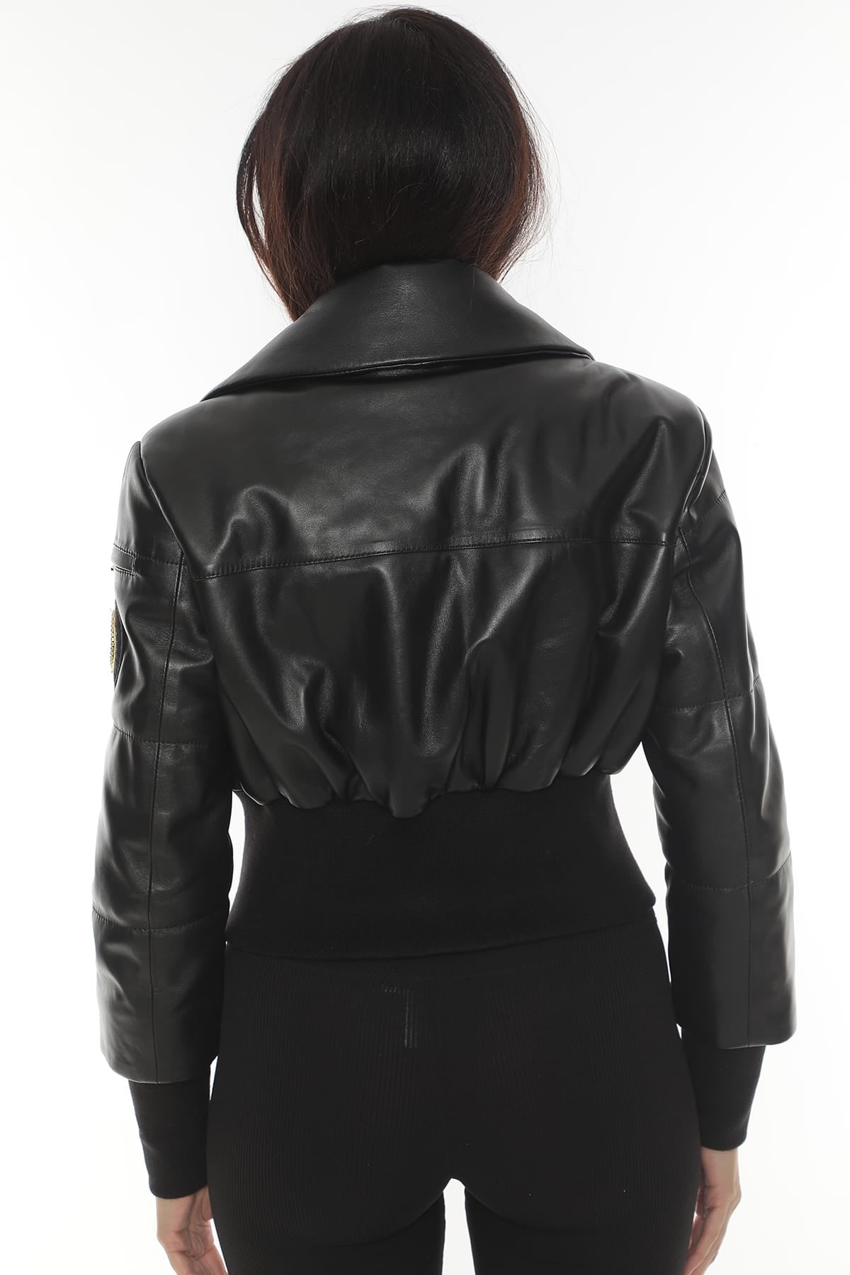 IMAGO LUXURY KADIN BIKER HAKİKİ DERİ MONT
