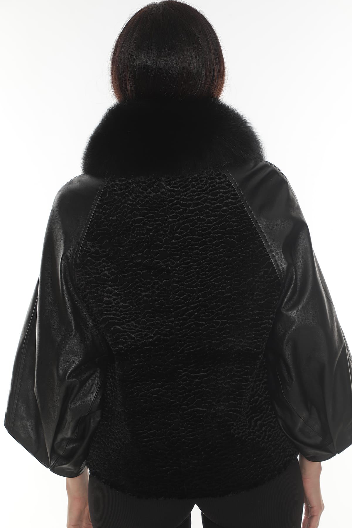ALESSİA Women's Suede Batwing Genuine Leather Jacket