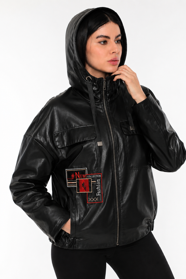 ISABELLA Kadın Biker Hakiki Deri Mont