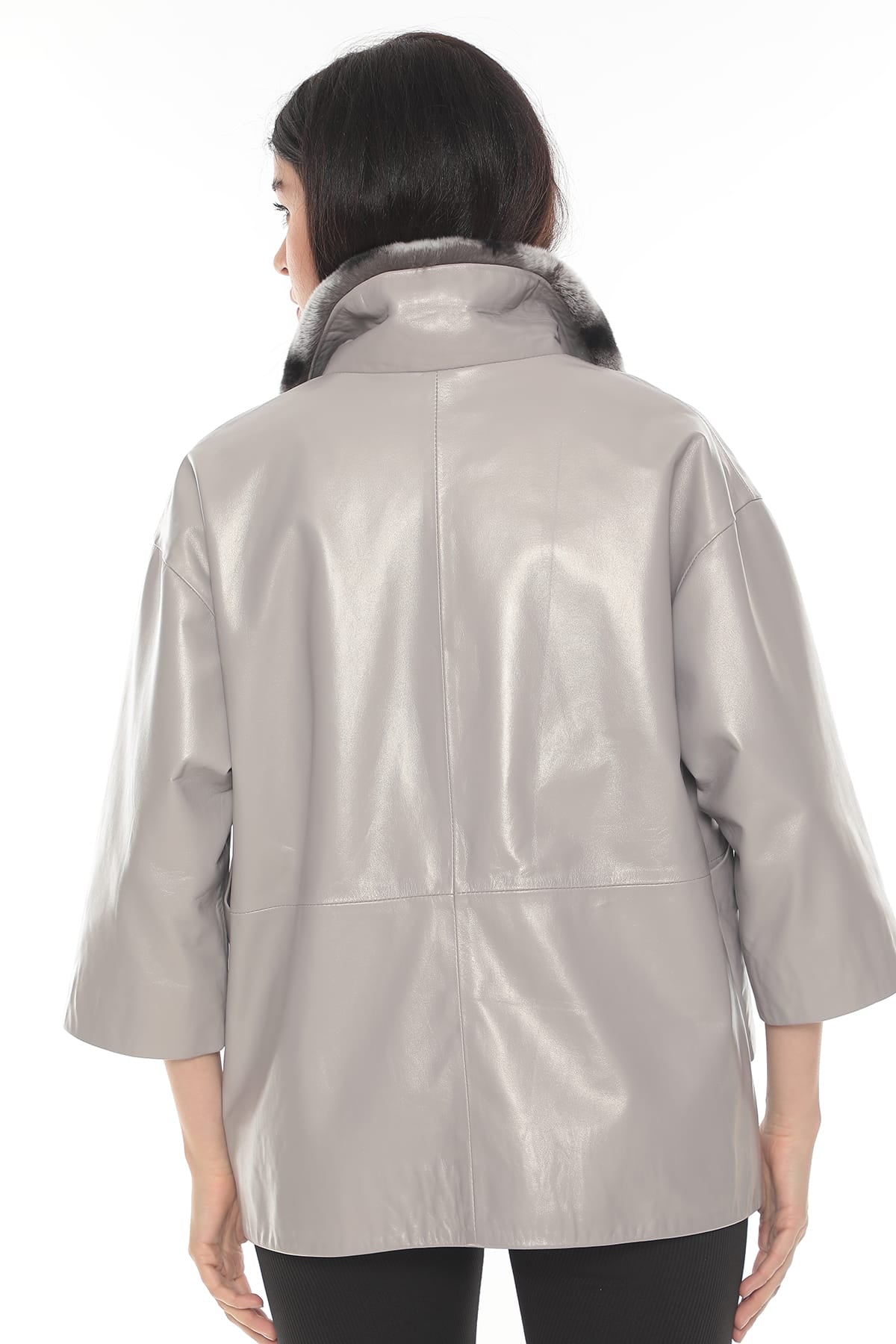 VALERİA Kadın Bomber Blazer Hakiki Deri Ceket